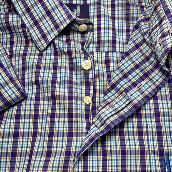 Johnnie-O Men's XL Cotton MultiColor Plaid Long Sleeve Button Down Shirt - Picture 6 of 8